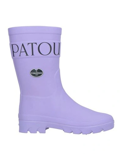 Patou Woman Ankle Boots Light Purple Size 9 Rubber