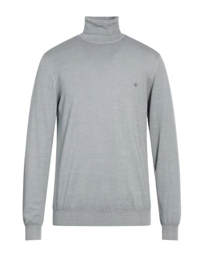 Brooksfield Man Turtleneck Grey Size 40 Virgin Wool In Grey