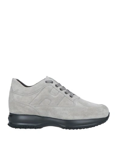 Hogan Man Sneakers Light Grey Size 8.5 Soft Leather