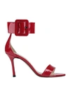 Marc Ellis Woman Sandals Red Size 10 Soft Leather