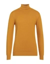 Jeordie's Man Turtleneck Ocher Size L Wool, Acrylic In Yellow
