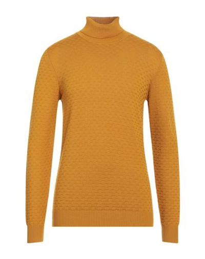 Jeordie's Man Turtleneck Ocher Size L Wool, Acrylic In Yellow