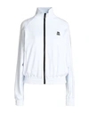 Msgm Woman Sweatshirt White Size S Cotton, Polyamide