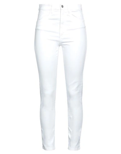 Icon Denim Woman Jeans White Size 28 Cotton, Elastane