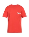 North Sails Man T-shirt Tomato Red Size Xl Cotton In Tomato Red