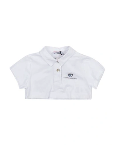 Chiara Ferragni Babies'  Toddler Girl Polo Shirt White Size 4 Cotton