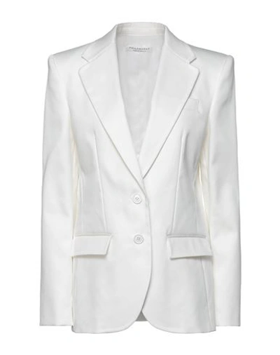 Philosophy Di Lorenzo Serafini Woman Blazer White Size 6 Cotton, Elastane