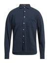 Rossopuro Man Shirt Navy Blue Size 6 Cotton