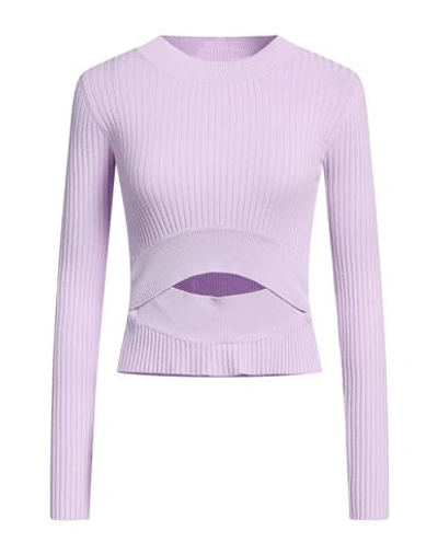 Vicolo Woman Sweater Lilac Size Onesize Viscose, Polyester In Purple