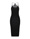 Isabel Benenato Woman Midi Dress Black Size 2 Cashmere, Silk