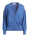 Kaos Woman Cardigan Blue Size M Viscose, Polyester In Blue