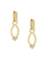 JUDE FRANCES Sonoma Simple Marquis Leaf Diamond & 18K Yellow Gold Earring Charms