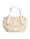 Gianni Chiarini Woman Handbag Beige Size - Soft Leather, Textile Fibers