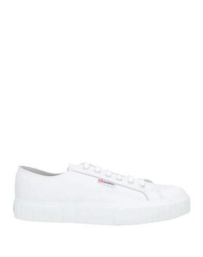 Superga Man Sneakers White Size 13 Soft Leather In White