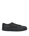 Superga Man Sneakers Black Size 13 Soft Leather In Black