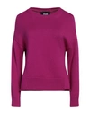 Alpha Studio Woman Sweater Mauve Size 12 Merino Wool In Purple