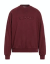 Sunnei Logo-print Detail Sweatshirt In Burgundy