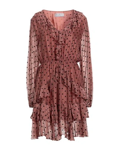 Guess Woman Short Dress Pastel Pink Size M Viscose, Silk