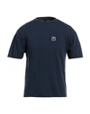 Palm Angels Man T-shirt Navy Size Xxs Cotton, Polyester, Pvc - Polyvinyl Chloride In Navy Blue
