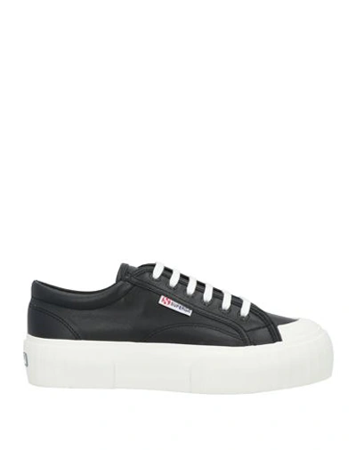 Superga Woman Sneakers Black Size 9.5 Textile Fibers