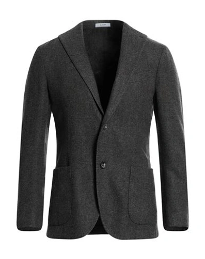 Boglioli Man Suit Jacket Steel Grey Size 36 Wool, Silk, Linen, Cashmere