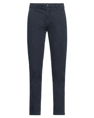 Yan Simmon Man Pants Midnight Blue Size 38 Cotton, Elastane