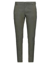Dondup Man Pants Military Green Size 35 Linen, Cotton, Elastane