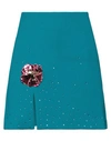 Art Dealer . Woman Mini Skirt Turquoise Size L Wool In Blue