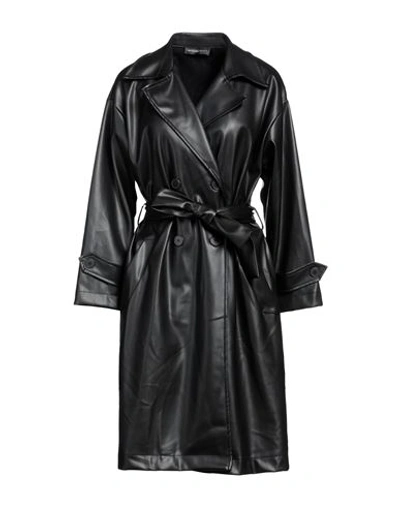 Vanessa Scott Woman Coat Black Size M Polyurethane