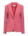 Simona Corsellini Woman Blazer Pink Size 6 Polyester, Viscose, Cotton, Elastane