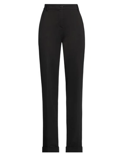 DOUUOD DOUUOD WOMAN PANTS DARK BROWN SIZE 10 VISCOSE, POLYAMIDE, ELASTANE