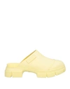 Ganni Yellow Recycled Rubber Retro Mules In Yellow