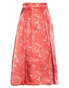 Elisabetta Franchi Woman Midi Skirt Red Size 6 Polyester