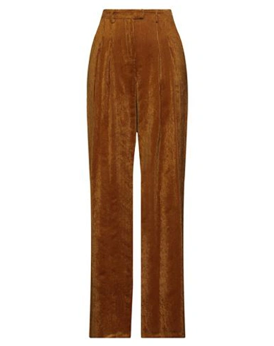 Manila Grace Woman Pants Mustard Size 2 Viscose, Polyamide In Yellow