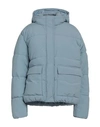 Champion Woman Down Jacket Pastel Blue Size Xxl Polyamide