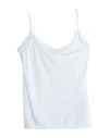 120% Lino Woman Tank Top White Size Xxs Linen, Elastane