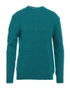 DIKTAT DIKTAT MAN SWEATER EMERALD GREEN SIZE XL BABY ALPACA WOOL, MERINO WOOL, POLYAMIDE, ELASTANE