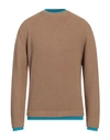 Manuel Ritz Man Sweater Sand Size Xl Polyamide, Wool, Viscose, Cashmere, Cotton In Beige
