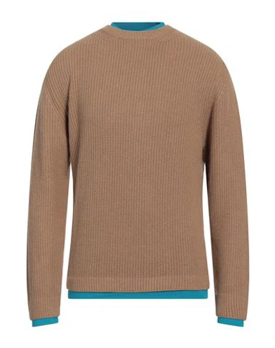 Manuel Ritz Man Sweater Sand Size Xl Polyamide, Wool, Viscose, Cashmere, Cotton In Beige