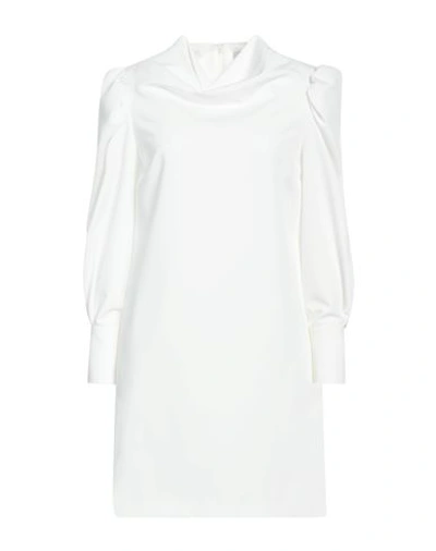 Trussardi Woman Mini Dress White Size 4 Polyester, Viscose, Elastane