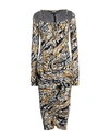 Versace Jeans Couture Woman Midi Dress Black Size 4 Viscose, Elastane