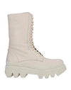 Paloma Barceló Woman Ankle Boots Ivory Size 8 Soft Leather In White