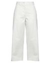 Aspesi Woman Pants White Size 6 Cotton, Elastane