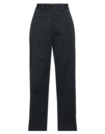 Aspesi Woman Pants Navy Blue Size 8 Cotton, Elastane In Navy Blue