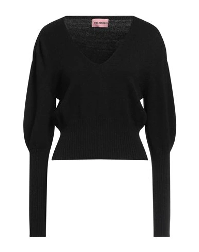 Pink Memories Woman Sweater Black Size 8 Viscose, Polyester, Polyamide In Black