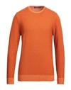Jeordie's Man Sweater Rust Size Xxl Merino Wool In Red