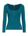 Guess Woman T-shirt Deep Jade Size S Viscose, Lycra In Green