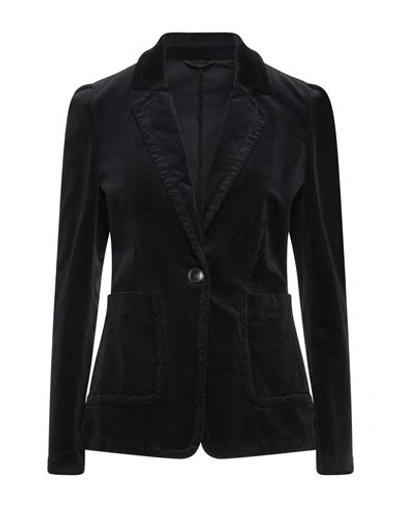 19.70 Nineteen Seventy Woman Blazer Midnight Blue Size 8 Cotton, Modal, Elastane