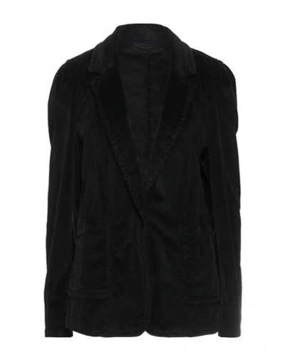 19.70 Nineteen Seventy Woman Blazer Black Size 8 Cotton, Modal, Elastane