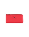 Longchamp Woman Wallet Red Size - Lambskin, Cowhide